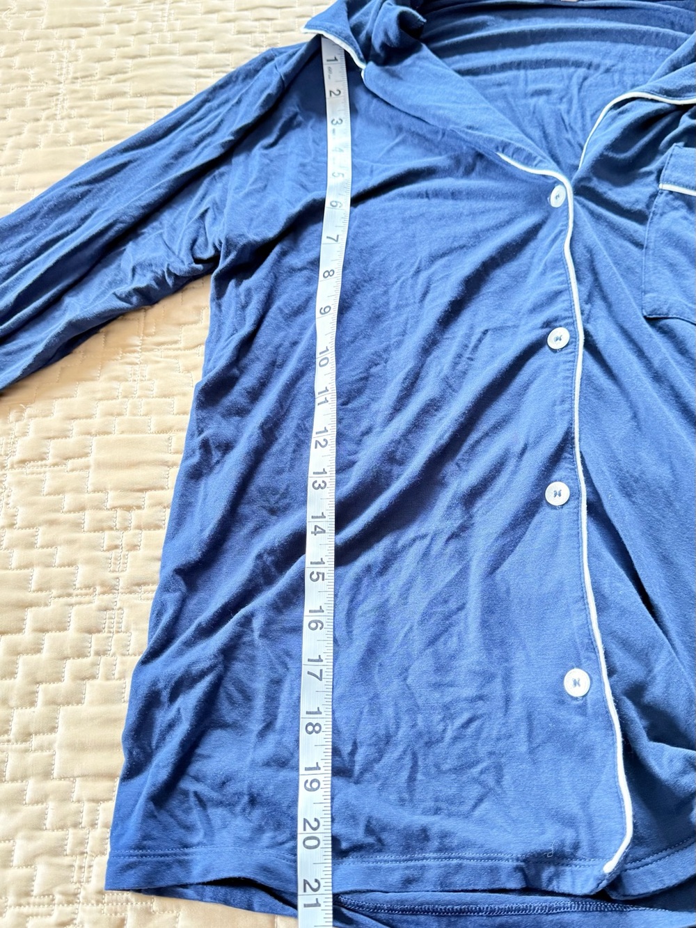 Eberjey Navy Blue Pajama Set S/P - Picture 3 of 8